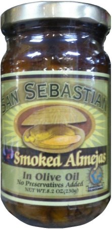 (image for) SAN SEBASTIAN SMOKED ALMEJAS CLAMS IN OLIVE OIL SPICY