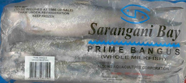 (image for) SARANGANI BAY PRIME BANGUS WHOLE BABY MILKFISH