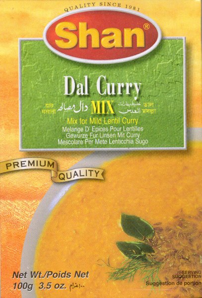 (image for) SHAN DAL CURRY MIX MILD LENTIL CURRY