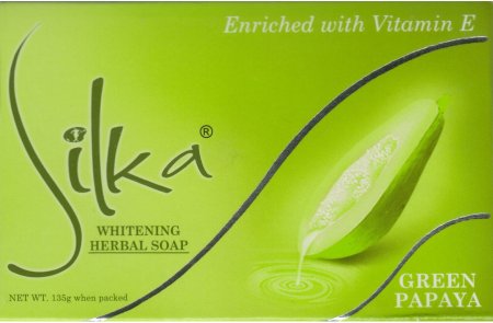 (image for) SILKA WHITENING HERBAL SOAP GREEN PAPAYA