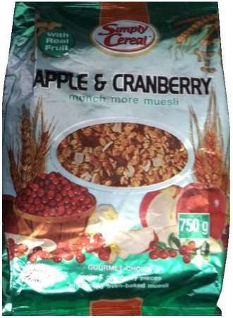 (image for) SIMPLY CEREAL APPLE & CRANBERRY MUESLI