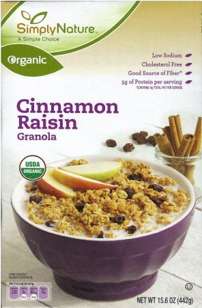 (image for) SIMPLY NATURE CINNAMON RAISIN GRANOLA