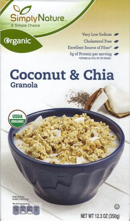 (image for) SIMPLY NATURE COCONUT & CHIA GRANOLA