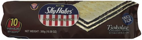 (image for) SKY FLAKES CRACKER SANDWICH TSOKOLATE CHOCOLATE FLAVOR