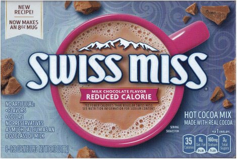 (image for) SWISS MISS MILK CHOCOLATE FLAVOR REDUCED CALORIE HOT COCOA MIX