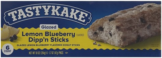 (image for) TASTYKAKE GLAZED LEMON BLUBERRY DIPP'N STICKS