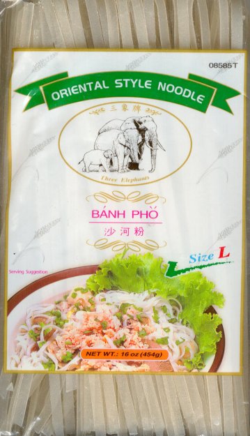 (image for) THREE ELEPHANT ORIENTAL STYLE NOODLE LARGE