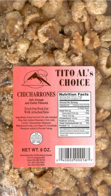 (image for) TITTO AL'S PORK FAT W/ SKIN SALT, VINEGAR, AND GARLIC FLAVORED