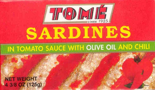 (image for) TOME SARDINES IN TOMATO SAUCE WITH OLIVE OIL AND CHILI