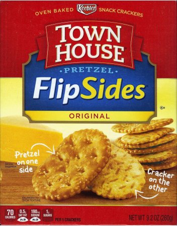 (image for) KEEBLER TOWN HOUSE FLIPSIDES ORIGINAL PRETZEL CRACKERS