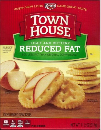 (image for) KEEBLER TOWN HOUSE LIGHT AND BUTTERY REDUCED FAT CRACKERS