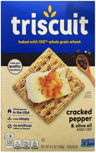 (image for) TRISCUIT CRACKED PEPPER & OLIVE OIL CRACKERS