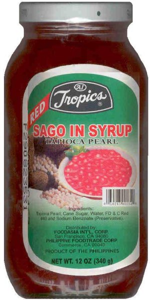 (image for) TROPICS TAPIOCA PEARL SAGO IN SYRUP RED