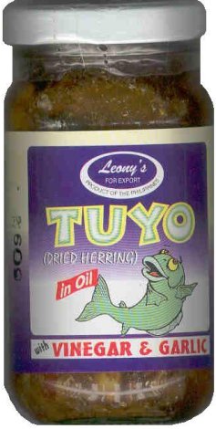 (image for) LEONY'S TUYO DRIED HERRING IN OIL WITH VINEGAR & GARLIC