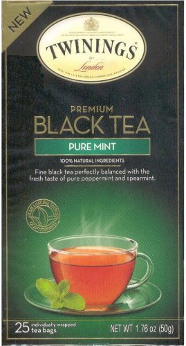 (image for) TWININGS PREMIUM BLACK TEA PURE MINT