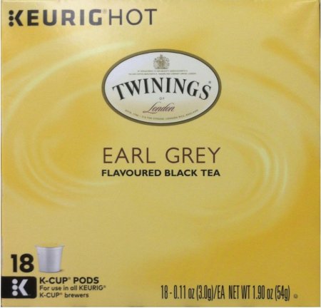 (image for) TWININGS EARL GREY FLAVOURED BLACK TEA K-CUP PODS