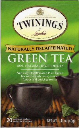 (image for) TWININGS GREEN TEA DECAFFINATED