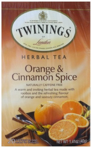 (image for) TWININGS ORANGE & CINNAMON SPICE HERBAL TEA