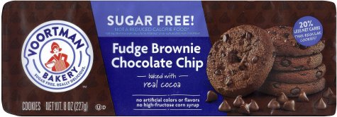 (image for) VOORTMAN SUGAR FREE FUDGE BROWNIE CHOCOLATE CHIP COOKIES