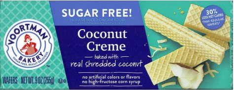 (image for) VOORTMAN COCONUT CREAM WAFERS SUGAR FREE