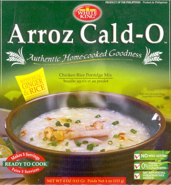 (image for) WHITE KING ARROZ CALD-O CHICKEN FLAVOR PORRIDGE MIX W/GINGER