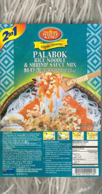 (image for) WHITE KING PALABOK RICE NOODLE & SHRIMP SAUCE MIX