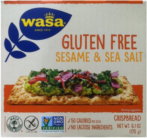 (image for) WASA GLUTEN FREE SESAME & SEA SALT CRISPBREAD